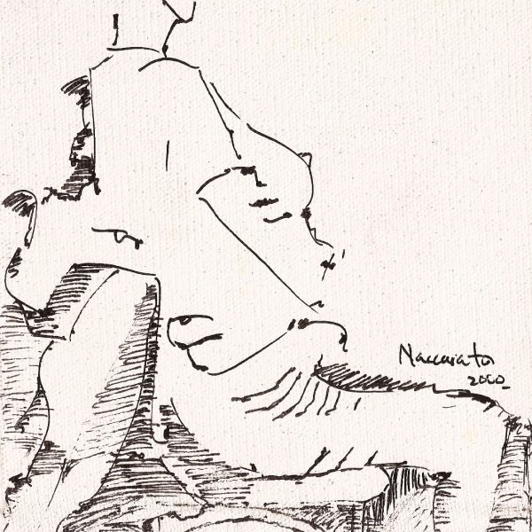 sketch 01, pen on canvas, Naccarato, Montreal, 2000