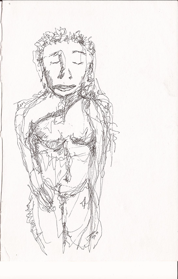 Sketch #11, Ink on Paper, 5″ x 8″, Toronto, Naccarato, 1998