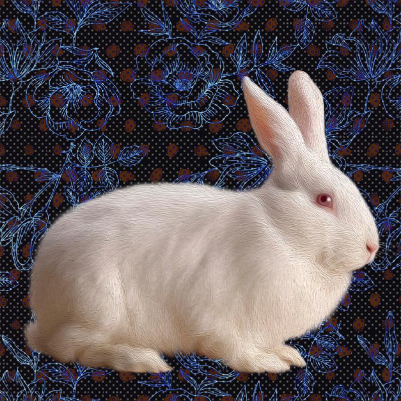 white.Rabbit, day 09 (blue), NFT / Print series, naccarato, 2021